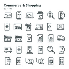 commerce and shopping icons