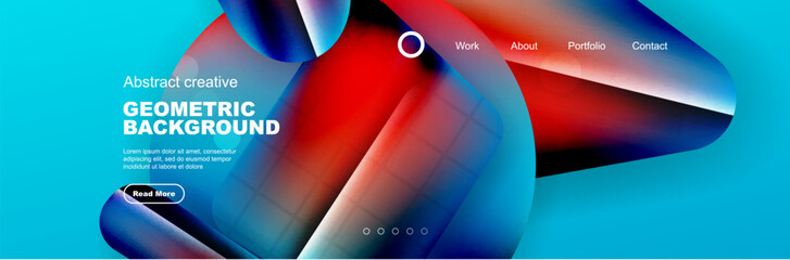 Wall Mural - Abstract background for your landing page design. Web page for website or mobile app wallpaper