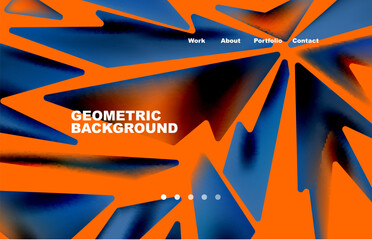 Wall Mural - Broken pieces abstract background. Trendy background for your landing page design, concept of web page design for website and mobile website
