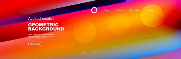 Wall Mural - Abstract background for your landing page design. Web page for website or mobile app wallpaper