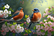Chirping Into Spring: The Return Of Our Feathered Friends (ai Generated)