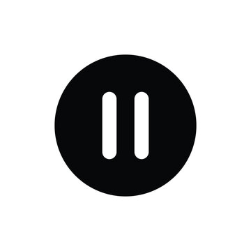 Pause icon, vector illustration. Flat design style. vector pause icon illustration isolated on white background, pause icon Eps10. pause icons graphic design vector symbols.