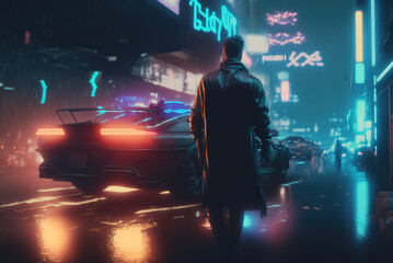 Wall Mural - Cyberguy from Future Generative AI