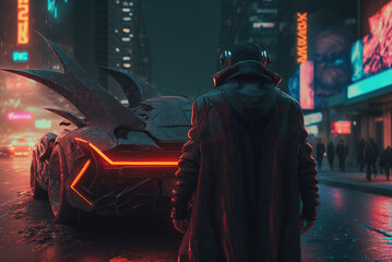 Wall Mural - Cyberguy from Future Generative AI