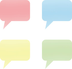 Wall Mural - set of speech bubbles vector