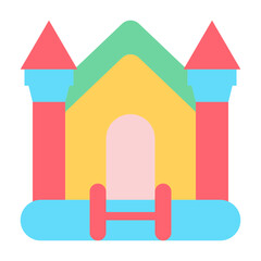 Wall Mural - bouncy castle flat icon