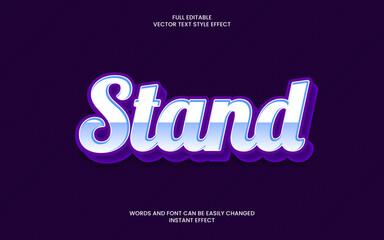 stand text effect 