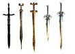 3d render, set of swords