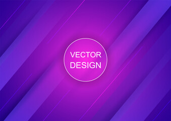 Poster - Abstract gradient background. Graphic color pattern. Minimal futuristic design. Geometric motion purple line shapes. Presentation cover. Dynamic violet wallpaper. Vector digital backdrop