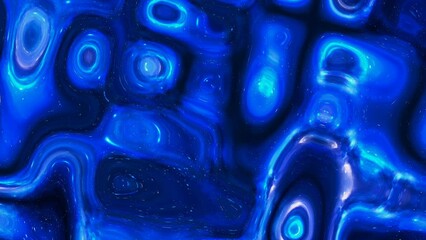 Sticker - abstract loopable blue square wave liquid grid. neon glowing design elements for big data, science b