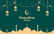 Flat design ramadan kareem background
