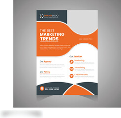 Wall Mural - Corporate Marketing Flyer Template