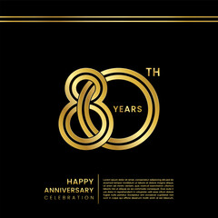 Wall Mural - 80th anniversary celebration logo design concept. Logo Vector Template