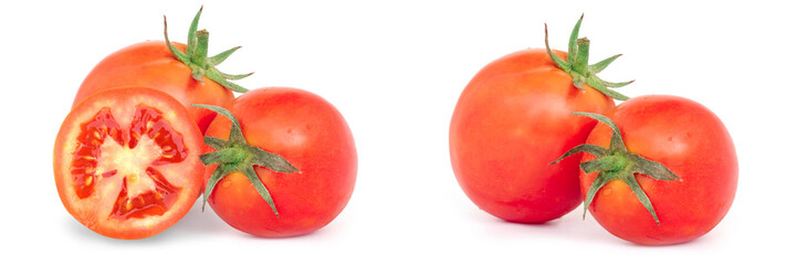 Tomato isolated on white background.