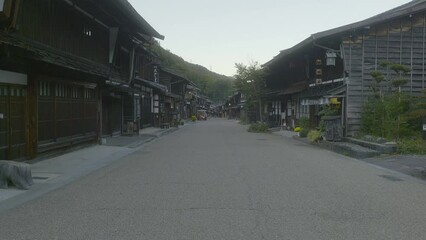 Wall Mural - 長野 木曽路中山道 奈良井宿の風景