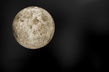 Wall Mural - full light beautiful moon in dark sky