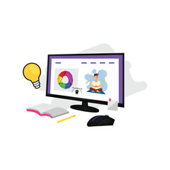 Poster - Graphic designer illustration isolated