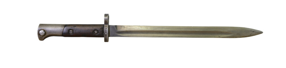 Wall Mural - old military bayonet isolated