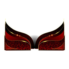 Wall Mural - abstract black and red frame