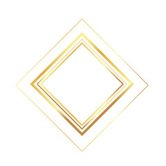 Poster - diagonal illustration of a golden frame