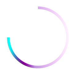 Poster - circle blue and purple neon light
