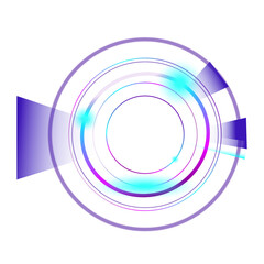 Poster - abstract modern round copy space