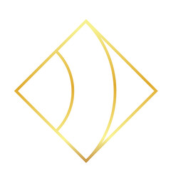 Poster - luxury golden geometric 