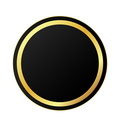 Poster - golden round button