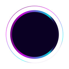 Poster - abstract round glossy button with gradient