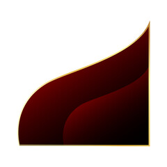 Poster - Red fluid corner for frame ornament