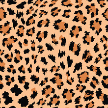 Seamless Leopard Pattern Design. Jaguar, Cheetah, Panther Fur. Colorful Seamless Camouflage Background. Abstract Animal Skin