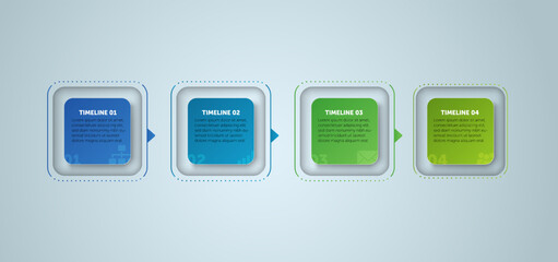 Canvas Print - Business Infographic. Modern infographic template. Abstract diagram with 4 steps, options, parts, or processes. Vector business template for presentation. Creative concept for infographic.
