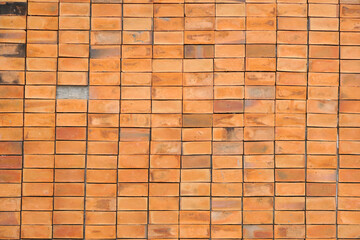 Canvas Print - row of brown brick wall background