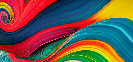 Wall Mural - abstract rainbow background, Generative AI Art Illustration