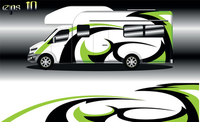 Wall Mural - racing background vector for camper car wraps and more