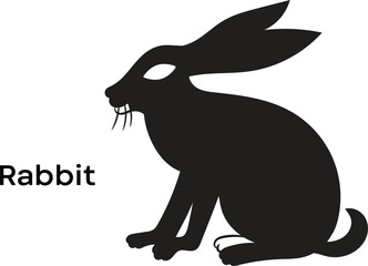 Poster - 
Rabbit isolated vector Silhouettes