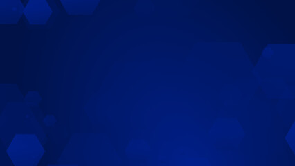 Poster - Abstract blue hexagon geometric pattern technology background.