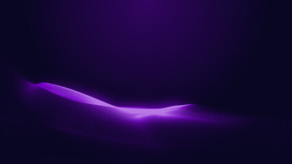 Poster - Abstract dot blue purple gradient wave texture technology background.