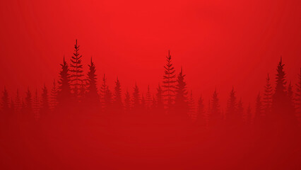 Wall Mural - Red Christmas Tree Background