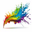 © NovaVision - Paint colorful rainbow splash blot. Generative AI