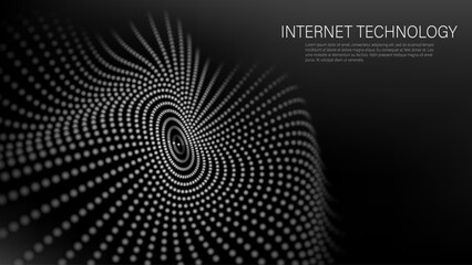 Poster - Technology background. Virtual reality analysis. Futuristic bitmap. Vector illustration.