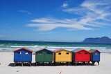 Fototapeta Na drzwi - Amazing colorful houses of Muizenberg, Cape Town, South Africa