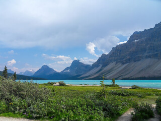 Wall Mural - Turquoise water at Louise lake in Canada 8