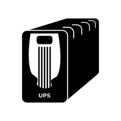 Fototapete - UPS uninterruptible power supply icon vector illustration in trendy simple design style. Editable graphic resources for many purposes.