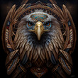 Spiritual shamanic eagle. Ai generated