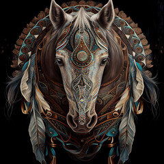 Wall Mural - spiritual shamanic horse