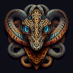 Wall Mural - spiritual shamanic snake