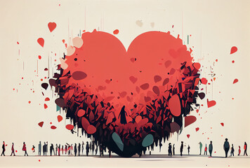 Wall Mural - Valentine's day heart 