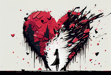 Wall Mural - Valentine's day heart 