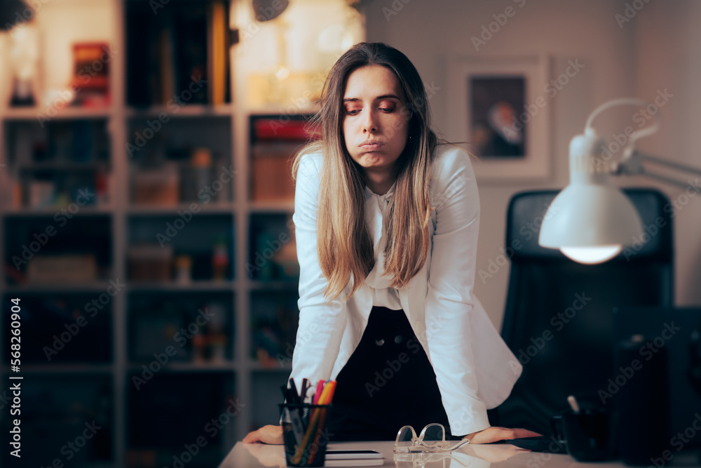 Worried Business Manager Feeling Stressed and Frustrated. Unhappy ...
